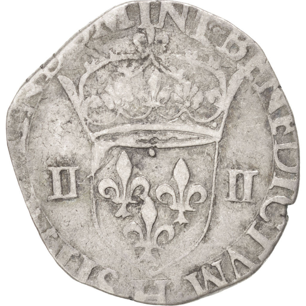 Francia, 1/4 Ecu, 1586, La Rochelle, MB, Argento, Sombart:4662