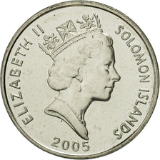Monnaie, Îles Salomon, Elizabeth II, 5 Cents, 2005, FDC, Nickel plated steel