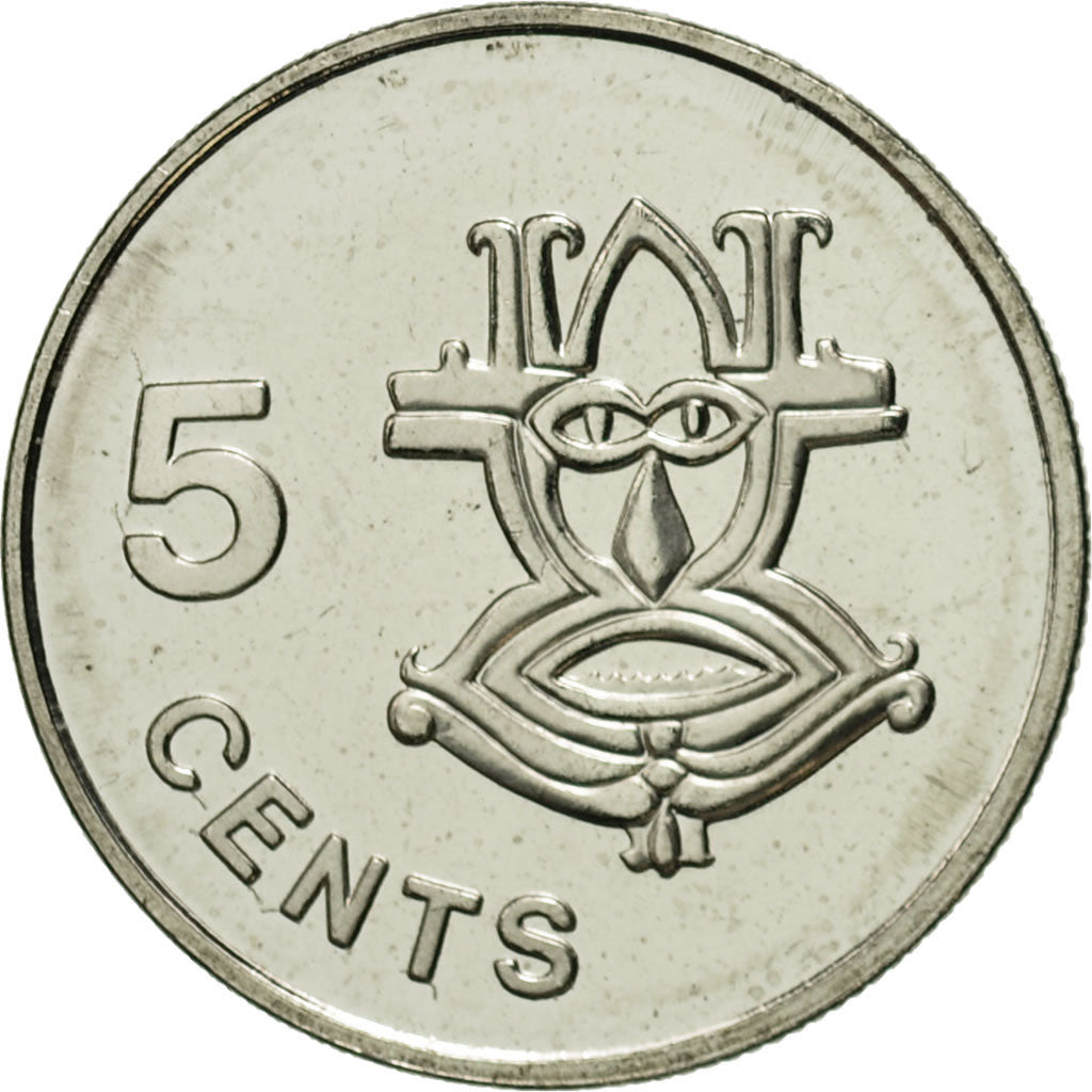 Coin, Solomon Islands, Elizabeth II, 5 Cents, 2005, MS(65-70), Nickel plated