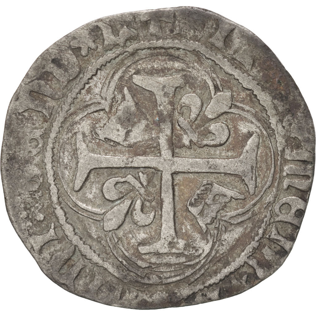 FRANCE, Blanc à la couronne, Saint-Pourçain, VF(30-35), Silver, Duplessy #550, 2