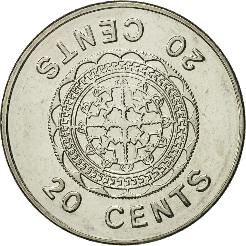 Coin, Solomon Islands, Elizabeth II, 20 Cents, 2005, MS(65-70), Nickel plated