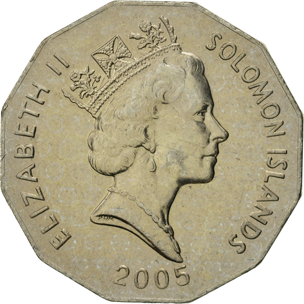 Coin, Solomon Islands, Elizabeth II, 50 Cents, 2005, MS(65-70), Copper-nickel