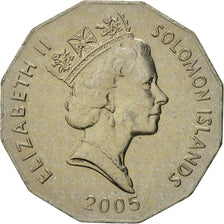 Moneta, Wyspy Salomona, Elizabeth II, 50 Cents, 2005, MS(65-70), Miedź-Nikiel