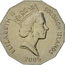 Coin, Solomon Islands, Elizabeth II, 50 Cents, 2005, MS(65-70), Copper-nickel