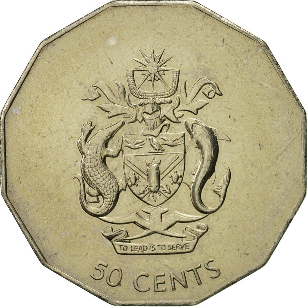 Coin, Solomon Islands, Elizabeth II, 50 Cents, 2005, MS(65-70), Copper-nickel