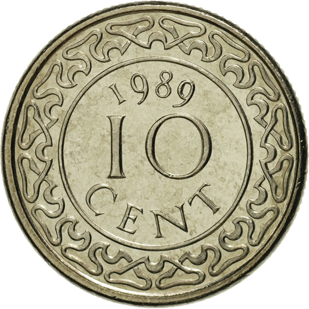 Moneta, Suriname, 10 Cents, 1989, FDC, Acciaio placcato nichel, KM:13a