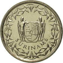 Coin, Surinam, 25 Cents, 1989, MS(65-70), Nickel plated steel, KM:14A