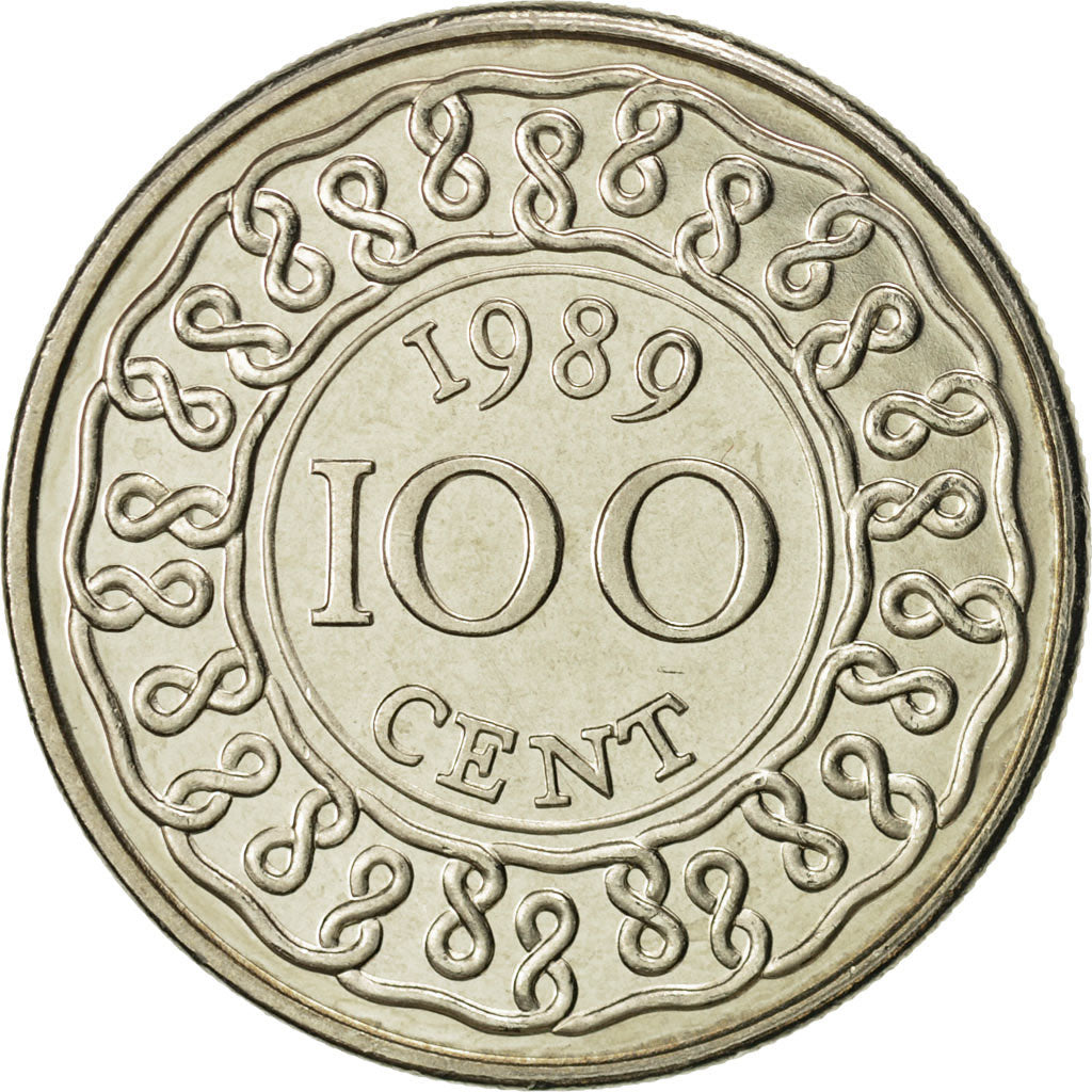 Surinam, 100 Cents, 1989, MS(65-70), Copper-nickel, KM:23