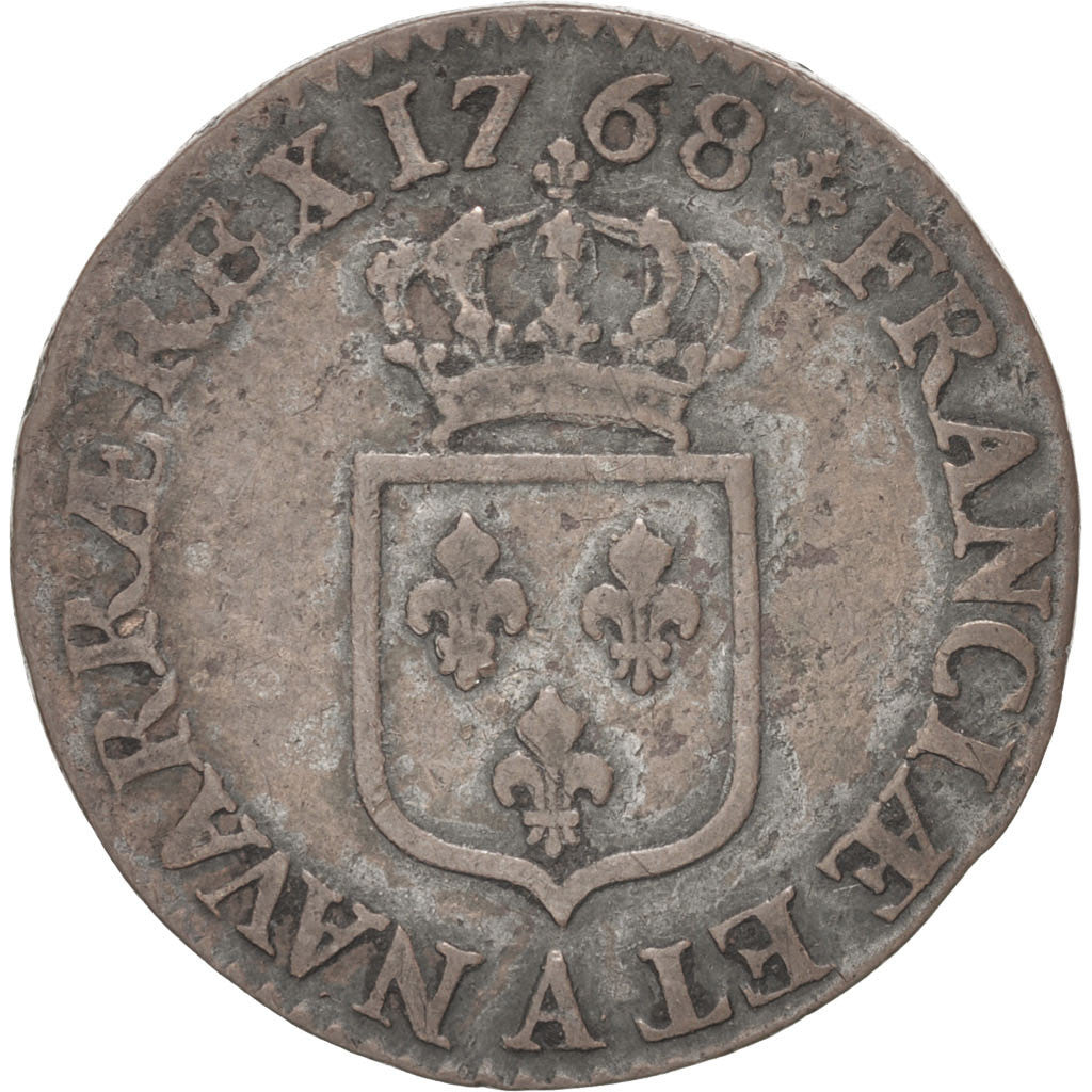 Coin, France, Louis XV, Demi sol à la vieille tête, 1/2 Sol, 1768, Paris