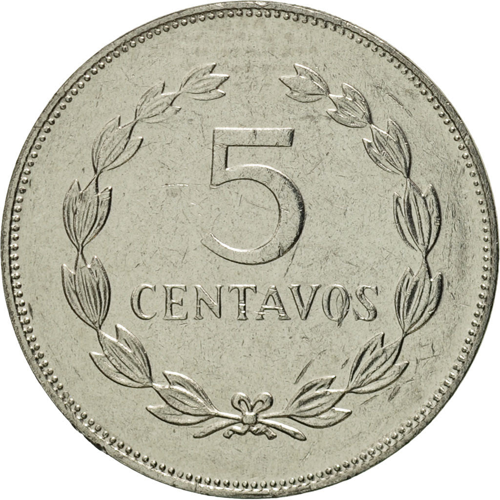 El Salvador, 5 Centavos, 1991, MS(65-70), Copper-Nickel Clad Steel, KM:154a