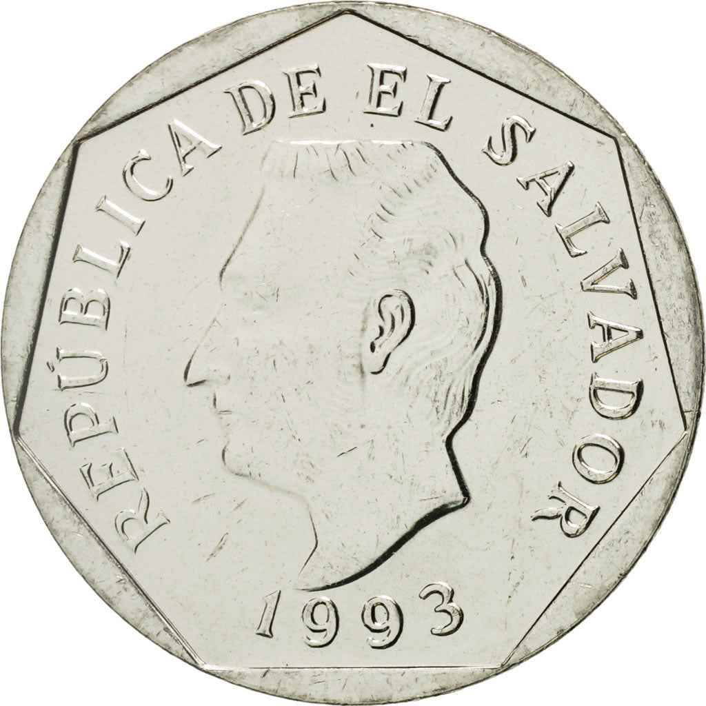 El Salvador, 10 Centavos, 1993, MS(65-70), Nickel Clad Steel, KM:155a