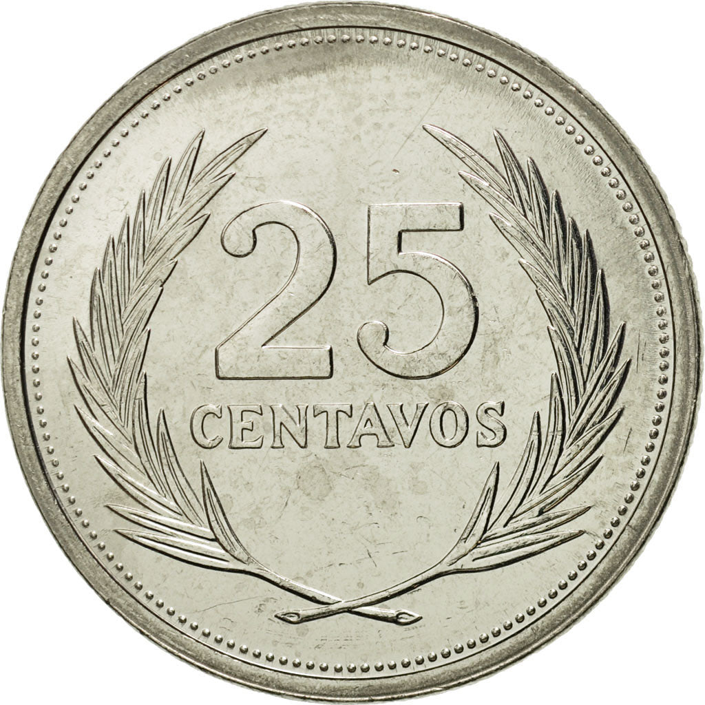El Salvador, 25 Centavos, 1994, MS(65-70), Nickel Clad Steel, KM:157b