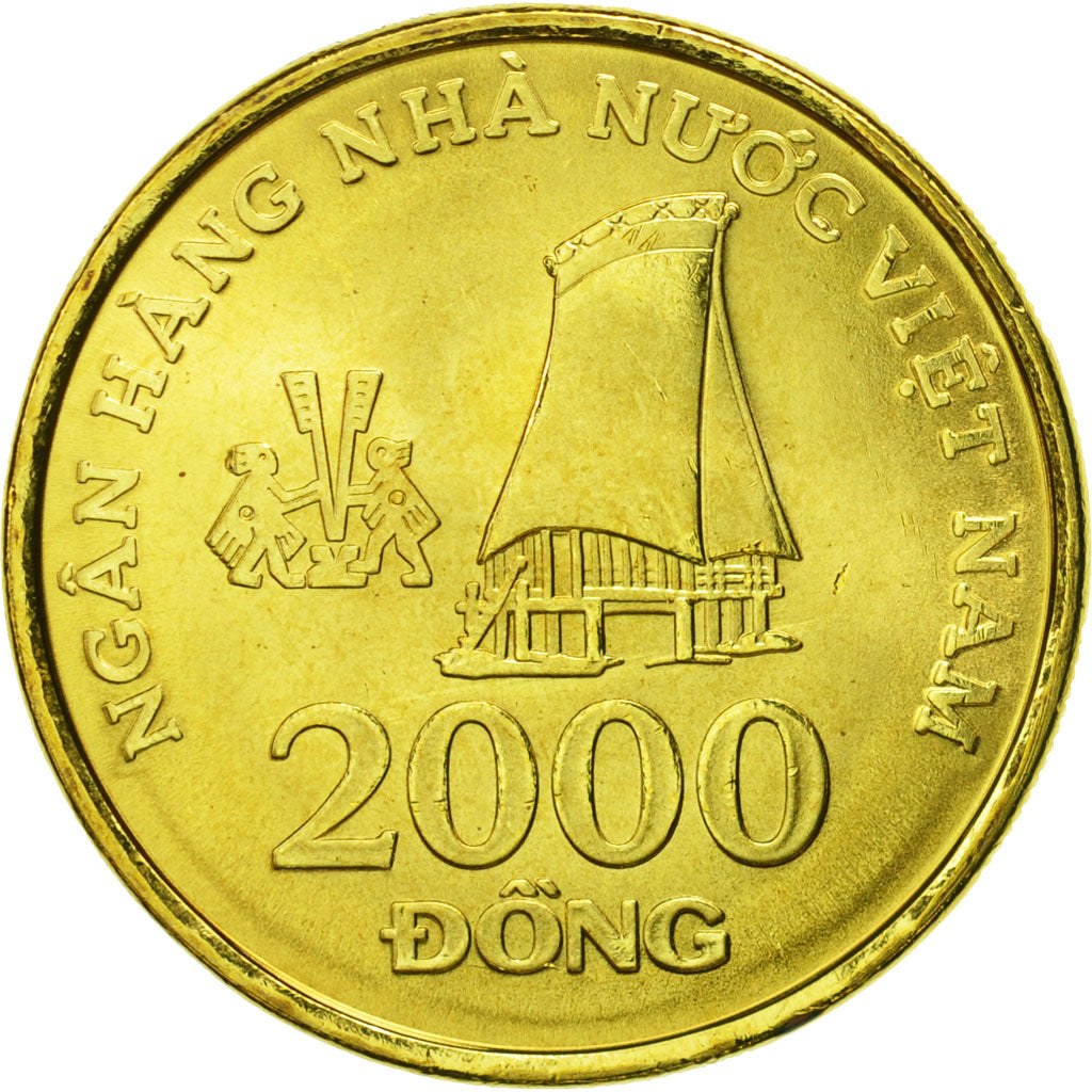 Coin, Vietnam, SOCIALIST REPUBLIC, 2000 Dông, 2003, Vantaa, MS(65-70), Brass