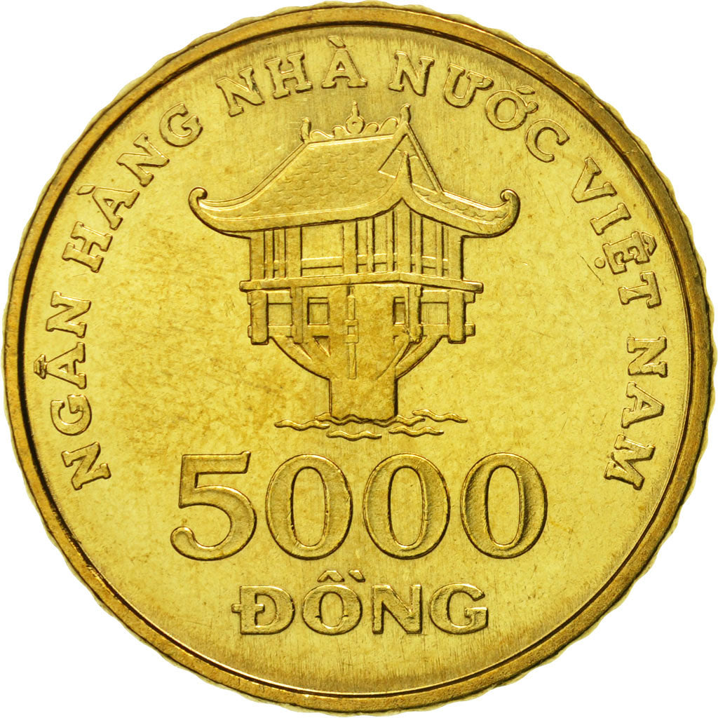 Vietnam, SOCIALIST REPUBLIC, 5000 Dông, 2003, Vantaa, MS(65-70), Brass, KM:73