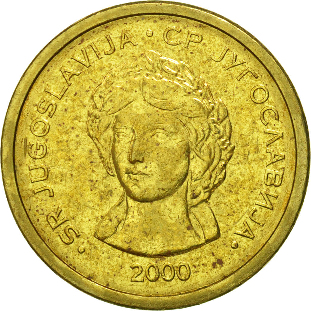 Yugoslavia, 50 Para, 2000, Belgrade, MS(63), Brass, KM:179