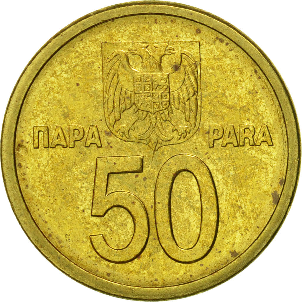 Yugoslavia, 50 Para, 2000, Belgrade, MS(63), Brass, KM:179