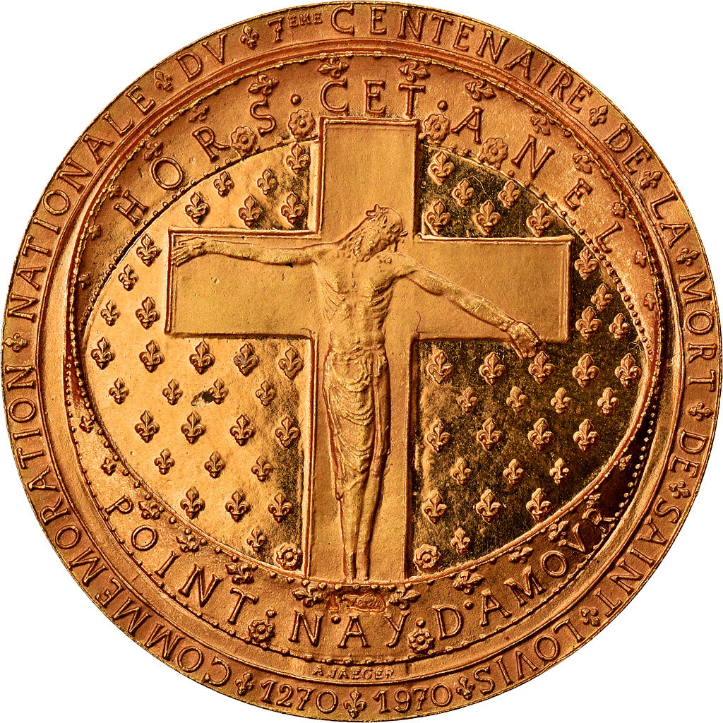 França, Medal, 7ème Centenaire de la Mort de Saint-Louis, História, 1970, De