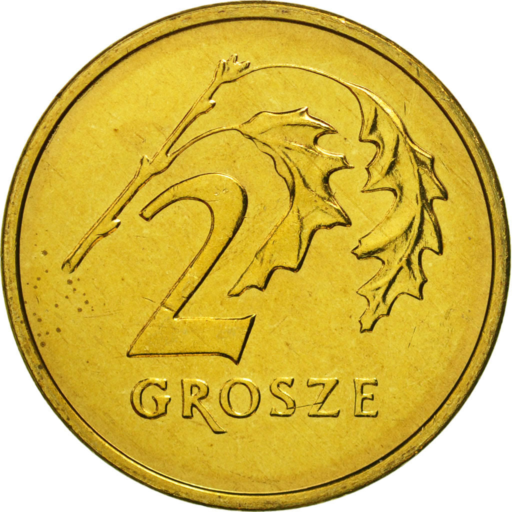 Coin, Poland, 2 Grosze, 2003, Warsaw, MS(65-70), Brass, KM:277
