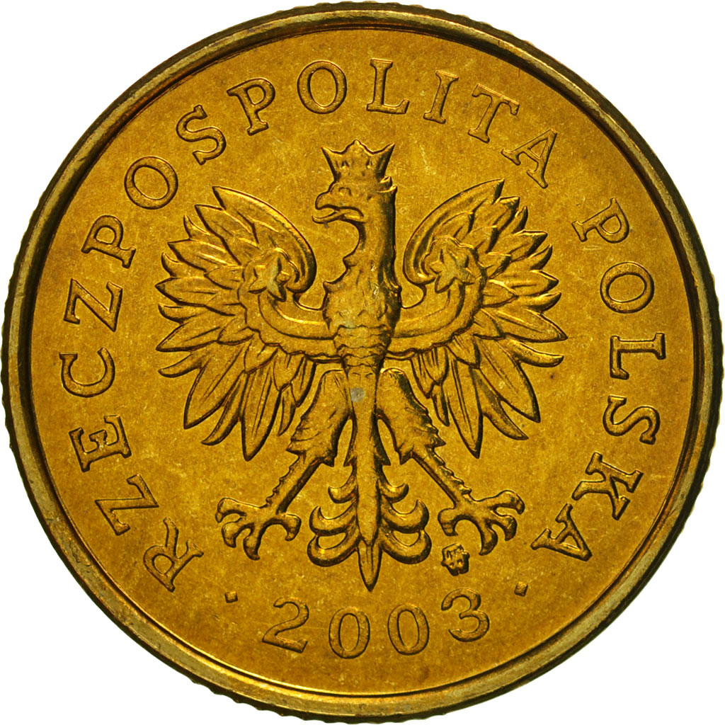 Moneda, Polonia, 5 Groszy, 2003, Warsaw, FDC, Latón, KM:278