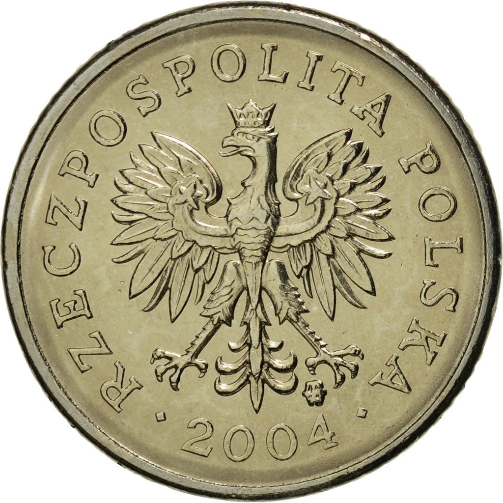 Moneda, Polonia, 10 Groszy, 2004, Warsaw, FDC, Cobre - níquel, KM:279