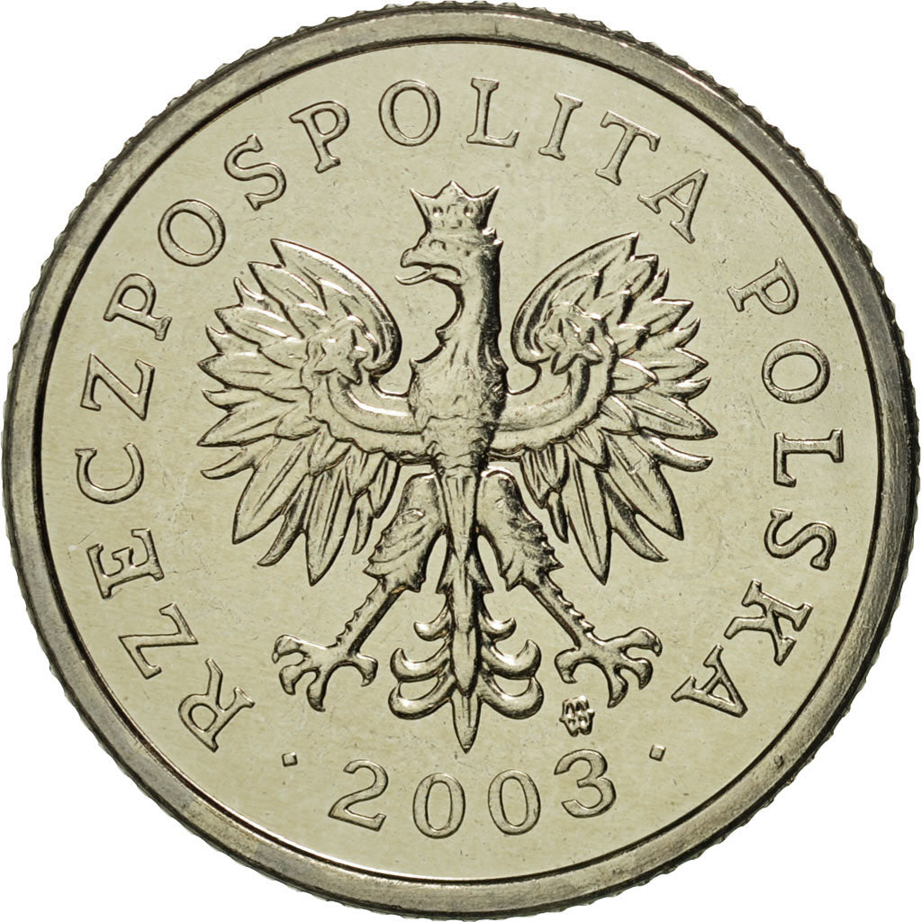 Coin, Poland, 20 Groszy, 2003, Warsaw, MS(65-70), Copper-nickel, KM:280