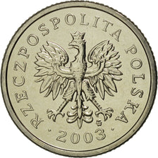 Coin, Poland, 20 Groszy, 2003, Warsaw, MS(65-70), Copper-nickel, KM:280