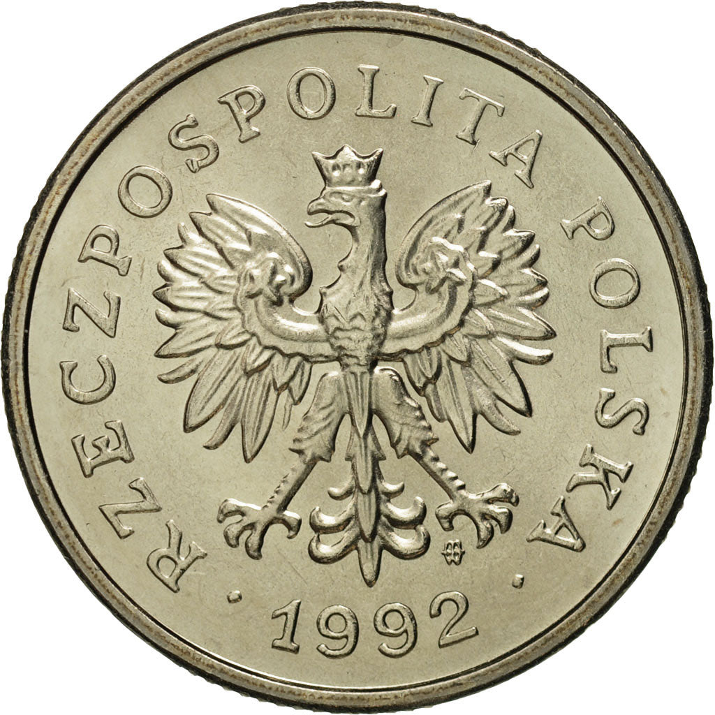 Coin, Poland, Zloty, 1992, Warsaw, MS(65-70), Copper-nickel, KM:282