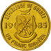 Coin, Guinea, Franc, 1985, MS(65-70), Brass Clad Steel, KM:56