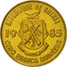Moneda, Guinea, 5 Francs, 1985, FDC, Latón recubierto de acero, KM:53