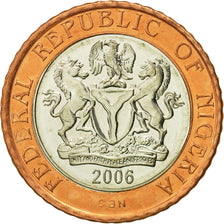 Nigeria, 2 Naira, 2006, MS(65-70), Bi-Metallic, KM:19