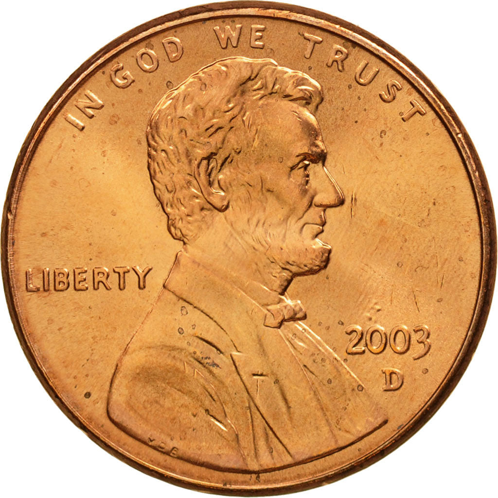Coin, United States, Lincoln Cent, Cent, 2003, U.S. Mint, Denver, MS(65-70)