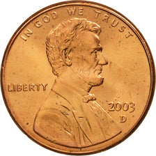 Coin, United States, Lincoln Cent, Cent, 2003, U.S. Mint, Denver, MS(65-70)