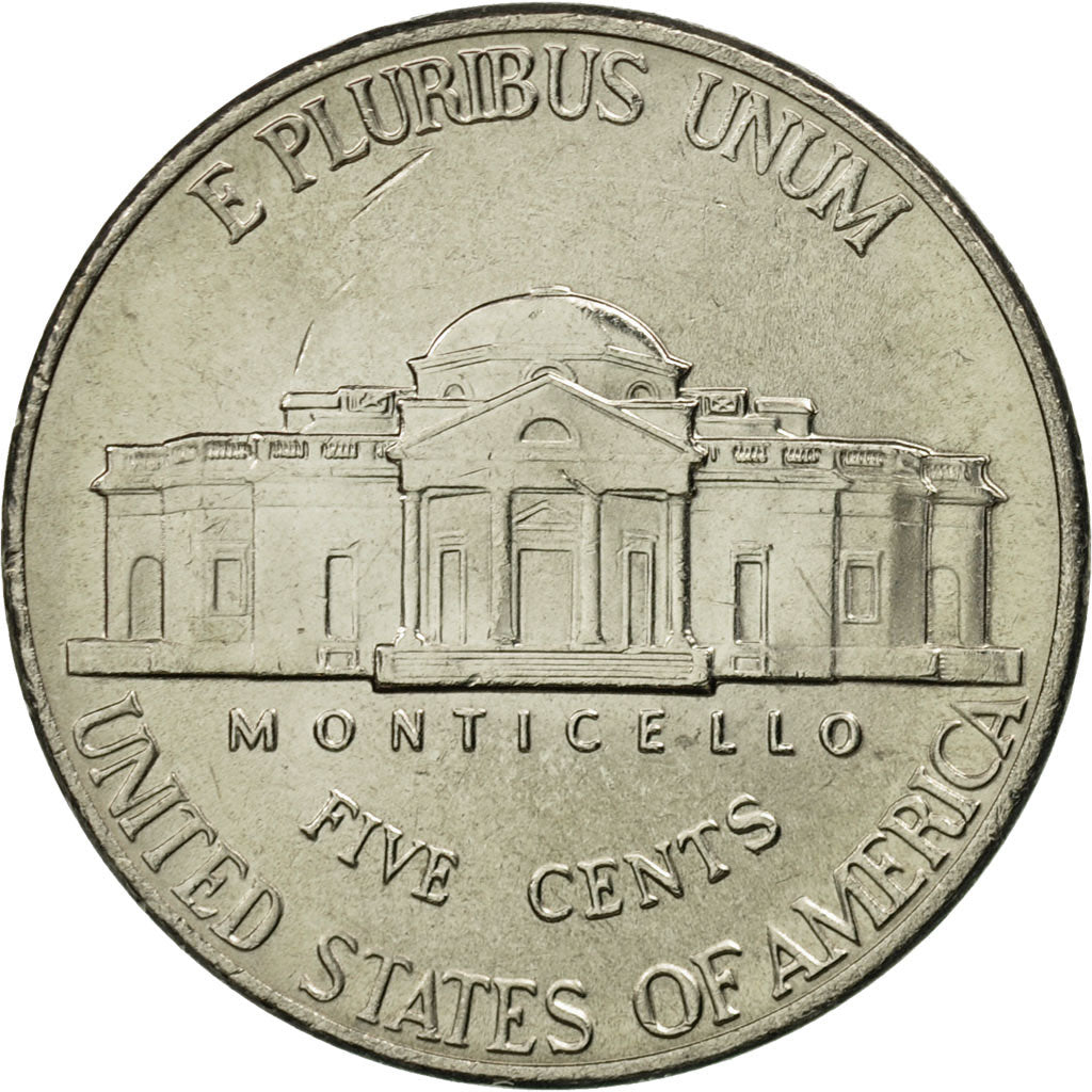 Coin, United States, Jefferson Nickel, 5 Cents, 2003, U.S. Mint, Denver