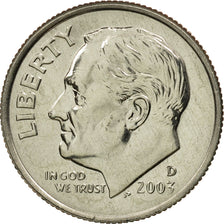 Coin, United States, Roosevelt Dime, Dime, 2003, U.S. Mint, Denver, MS(65-70)
