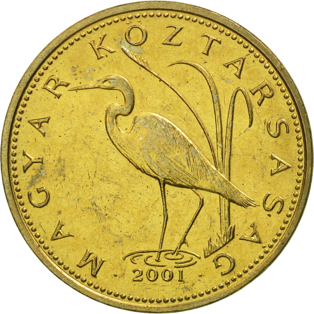 Coin, Hungary, 5 Forint, 2001, Budapest, MS(65-70), Nickel-brass, KM:694