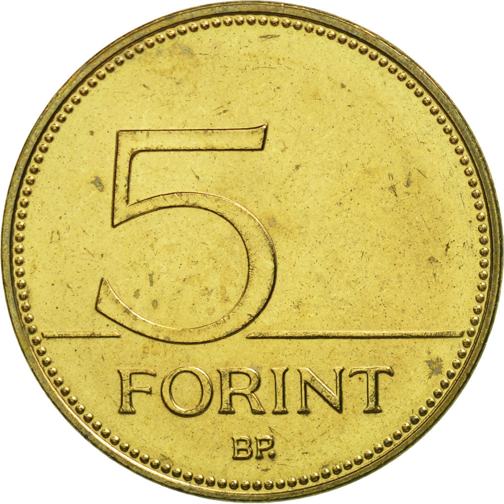 Coin, Hungary, 5 Forint, 2001, Budapest, MS(65-70), Nickel-brass, KM:694