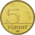 Moneta, Ungheria, 5 Forint, 2001, Budapest, FDC, Nichel-ottone, KM:694