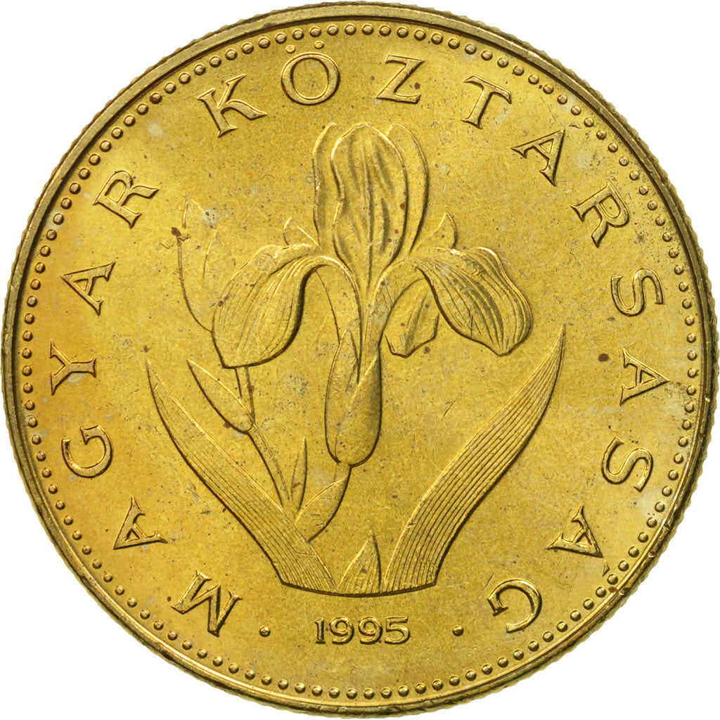 Coin, Hungary, 20 Forint, 1995, Budapest, MS(65-70), Nickel-brass, KM:696