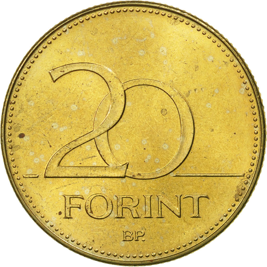 Coin, Hungary, 20 Forint, 1995, Budapest, MS(65-70), Nickel-brass, KM:696