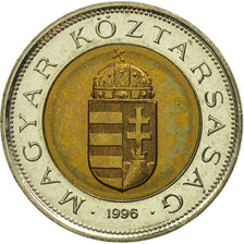 Hungary, 100 Forint, 1996, Budapest, MS(63), Nickel-brass, KM:698