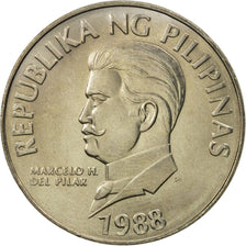 Coin, Philippines, 50 Sentimos, 1988, MS(65-70), Copper-nickel, KM:242.1