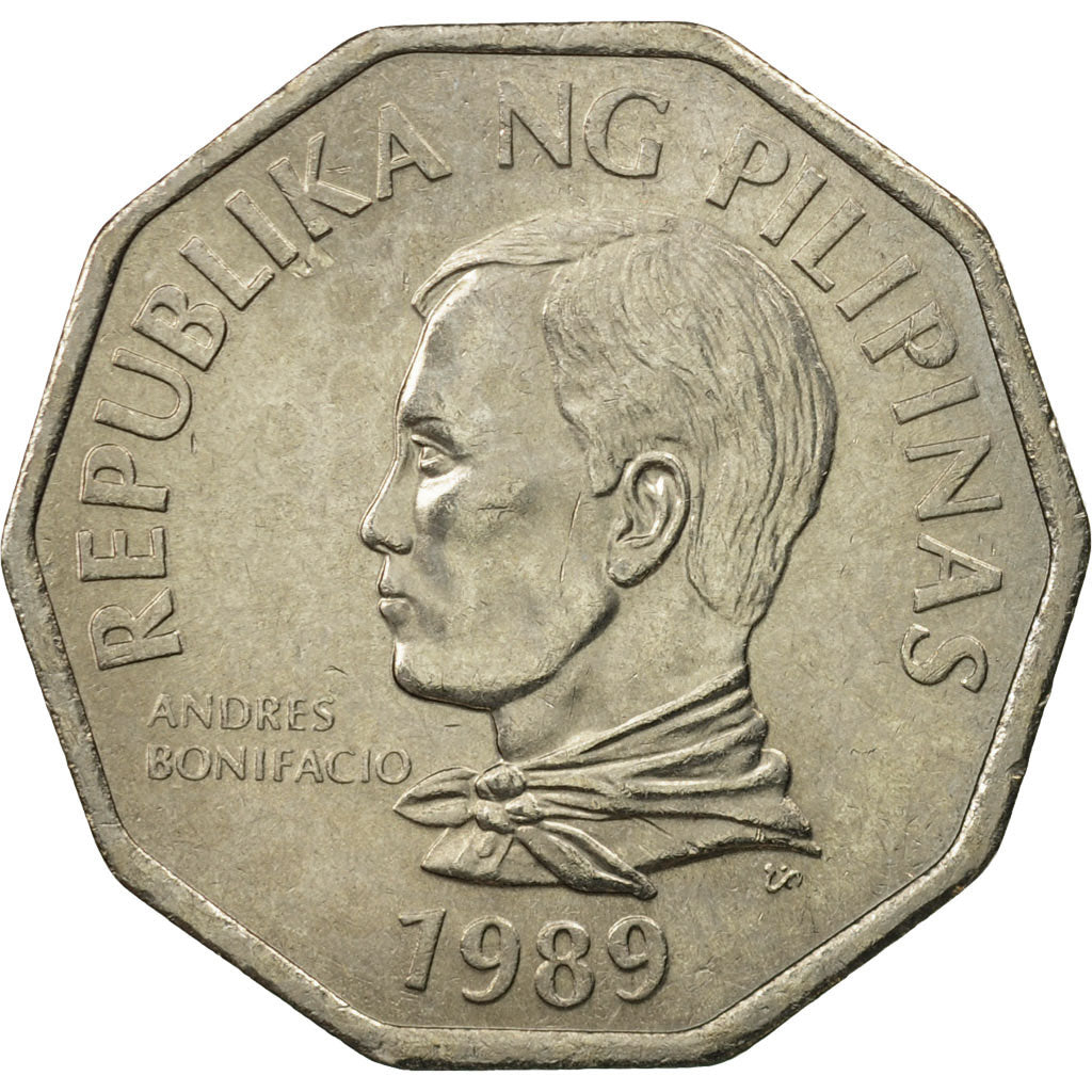 Coin, Philippines, 2 Piso, 1989, MS(63), Copper-nickel, KM:244