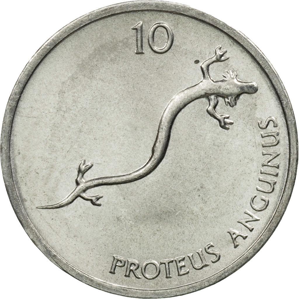 Coin, Slovenia, 10 Stotinov, 1993, MS(65-70), Aluminum, KM:7