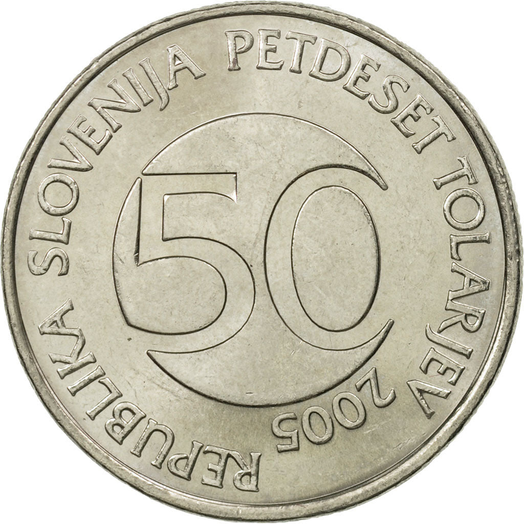 Moneta, Slovenia, 50 Tolarjev, 2005, Kremnica, SPL, Rame-nichel, KM:52