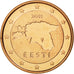 Estonia, Euro Cent, 2011, Vantaa, MS(65-70), Miedź platerowana stalą, KM:61