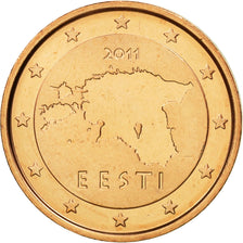 Estonia, 2 Euro Cent, 2011, MS(65-70), Copper Plated Steel, KM:62