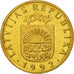 Coin, Latvia, 10 Santimu, 1992, MS(65-70), Nickel-brass, KM:17