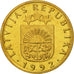 Coin, Latvia, 10 Santimu, 1992, MS(65-70), Nickel-brass, KM:17