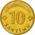 Moneda, Letonia, 10 Santimu, 1992, FDC, Níquel - latón, KM:17