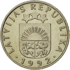 Coin, Latvia, 50 Santimu, 1992, MS(65-70), Copper-nickel, KM:13